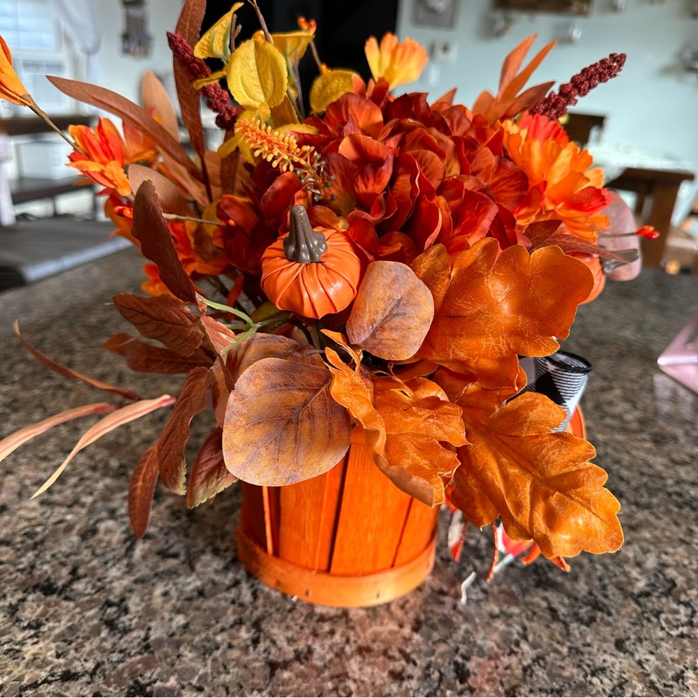 Vibrant Autumn Faux Floral Arrangement